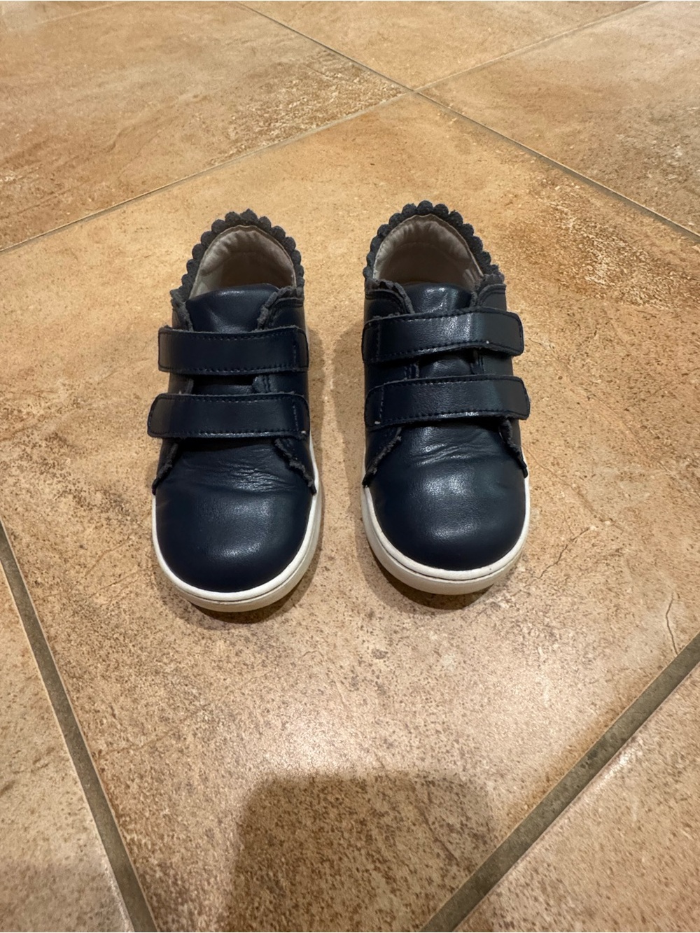Kids Navy L’amour Scalloped Sneakers